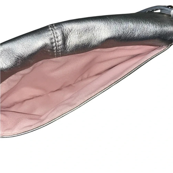 Coach Silver Handbag w/ Pink Interior - Picture 3 of 5